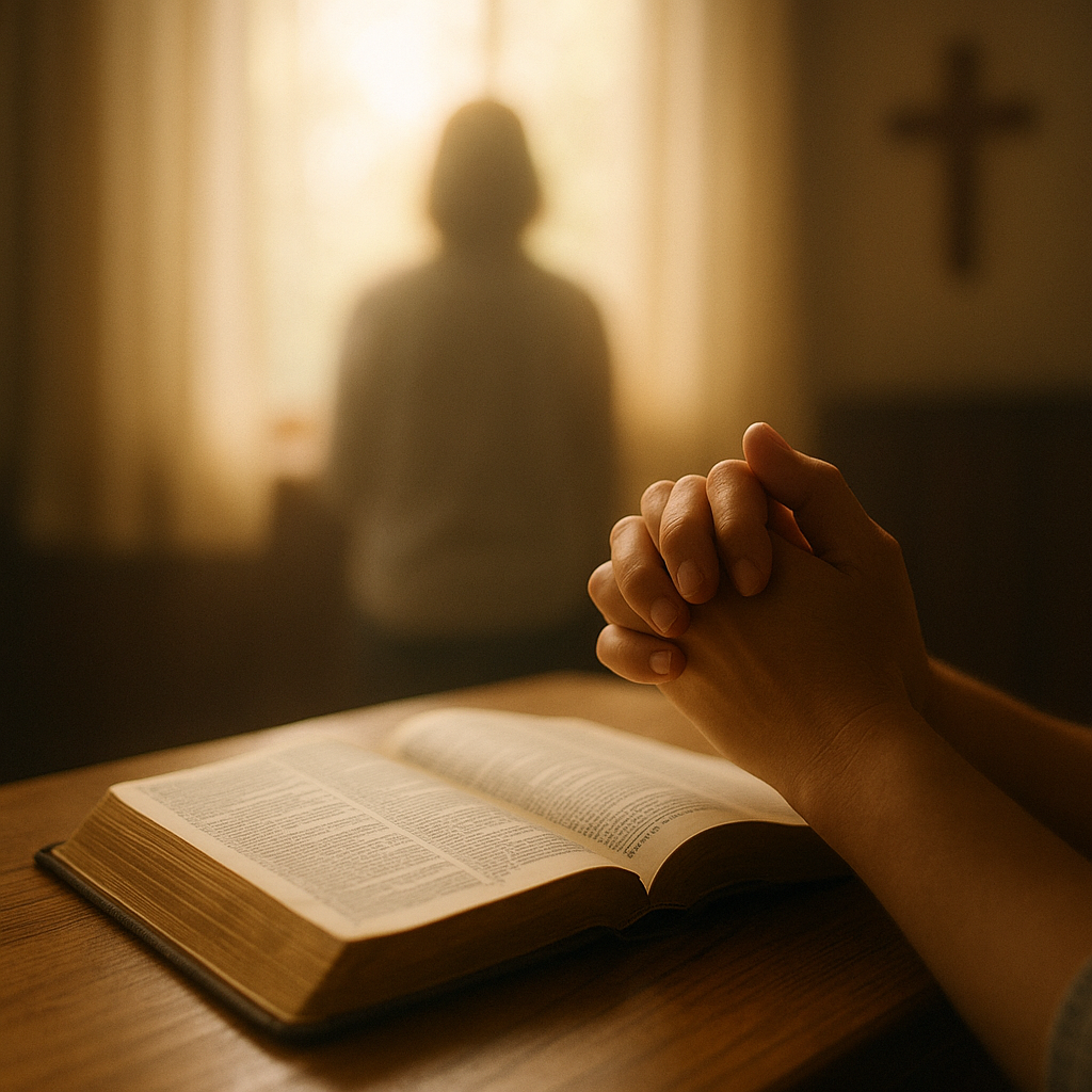 Manuscrito antigo e cruz dourada